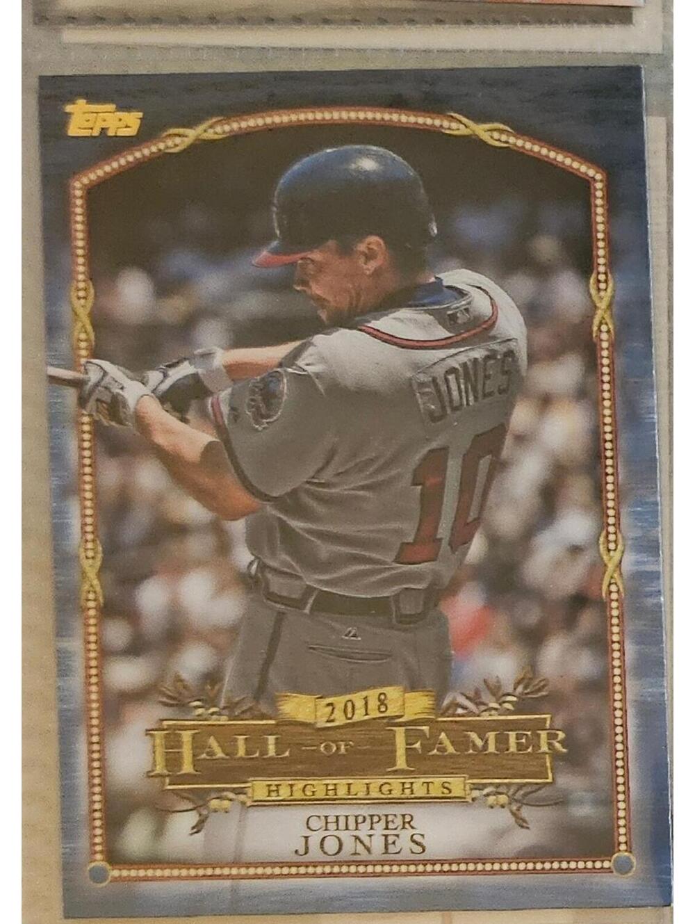 Chipper Jones 2018 Topps Update Hall of Fame Highlights #HFH-6 (blue variant)
